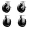 Service Caster 6 Inch Glass Filled Nylon Caster Set with Roller Bearings 2 Brakes 2 Rigid SCC SCC-20S620-GFNR-TLB-2-R-2 - alternate 2